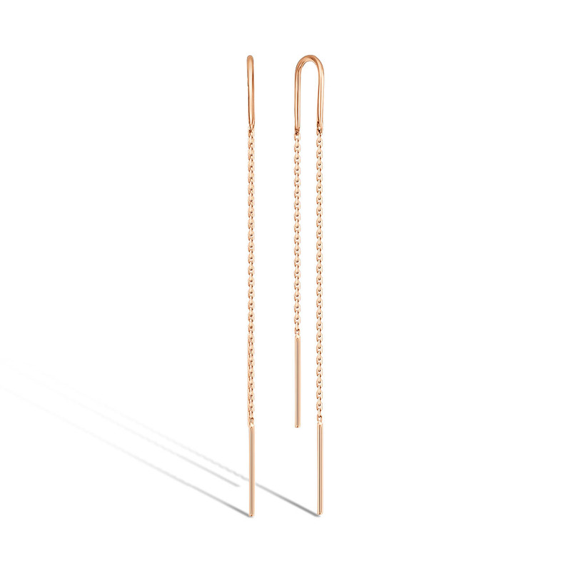 Золотые серьги-продевки «б/к»