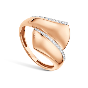 Золотое кольцо с фианитами