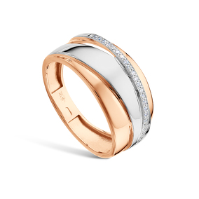 Кольцо из золота с фианитами 10-0055