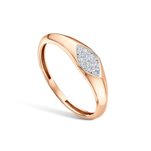 Золотое кольцо с фианитами