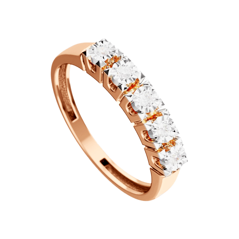 Золотое кольцо с бриллиантами