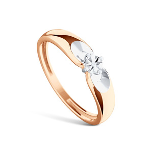 Золотое кольцо с бриллиантом