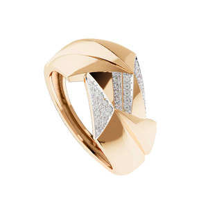 Золотое кольцо с фианитами