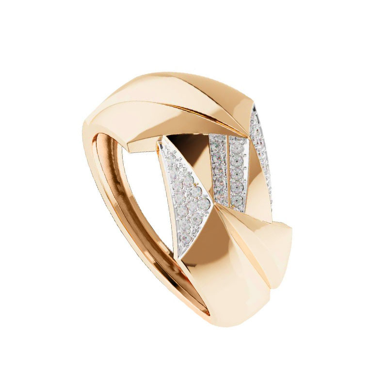 Золотое кольцо с фианитами