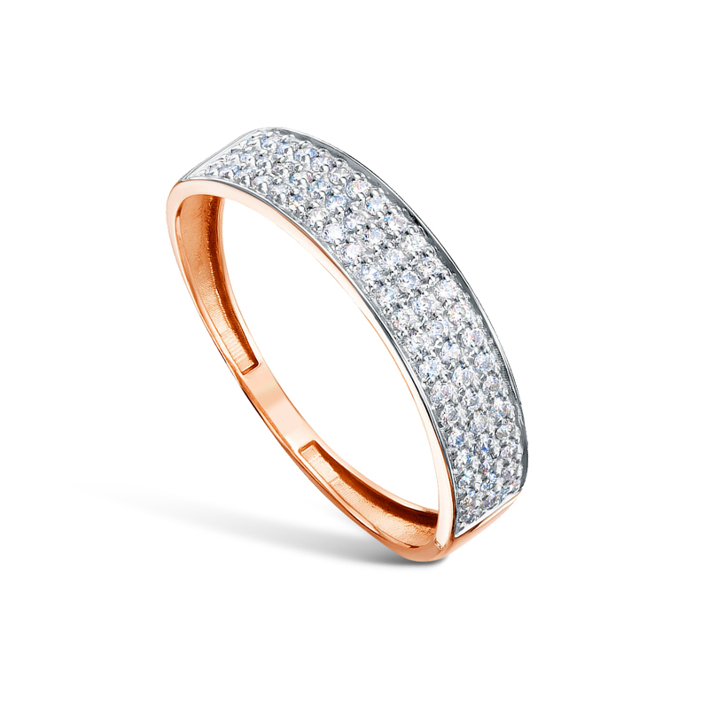 Золотое кольцо с фианитами