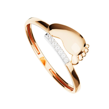 Золотое кольцо с фианитами