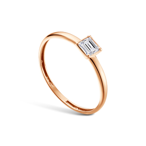 Золотое кольцо с фианитом