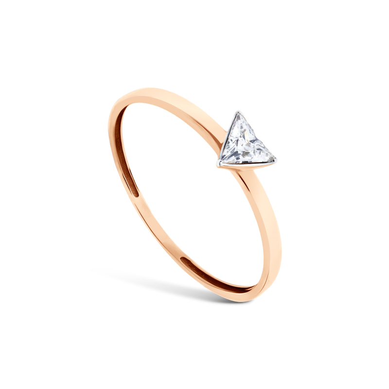 Золотое кольцо с фианитом