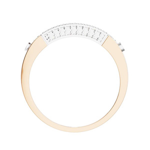 Золотое кольцо с фианитами и фианитами