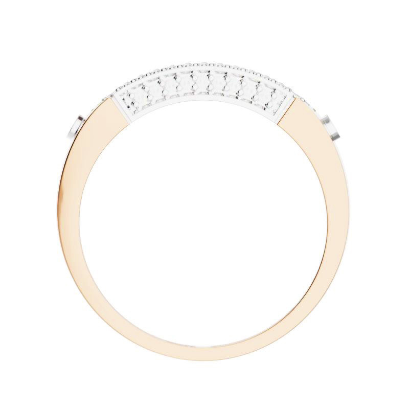 Золотое кольцо с фианитами и фианитами