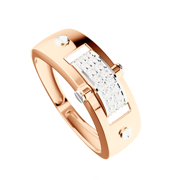 Золотое кольцо «Фианиты» с фианитами