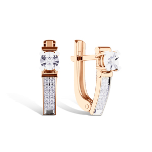 Золотые серьги с бриллиантами