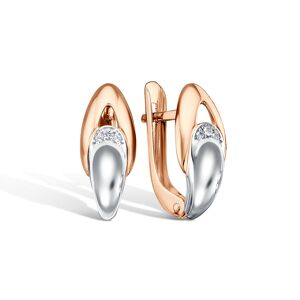 Золотые серьги с фианитами