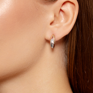 Золотые серьги с фианитами