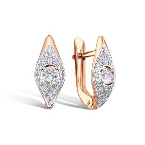 Золотые серьги с фианитами