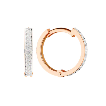 Золотые серьги-конго с фианитами и фианитами