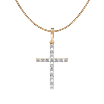 Золотой крест с бриллиантами