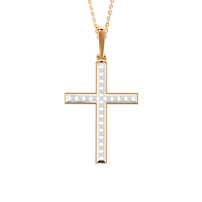 Золотой крест с бриллиантами