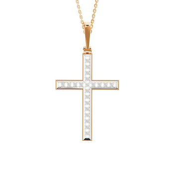 Золотой крест с бриллиантами