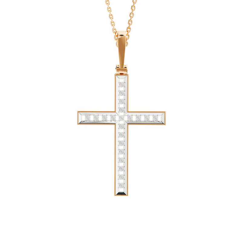Золотой крест с бриллиантами