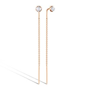 Золотые серьги с фианитом