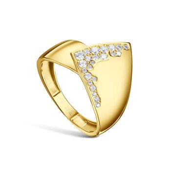 Золотое кольцо с фианитами