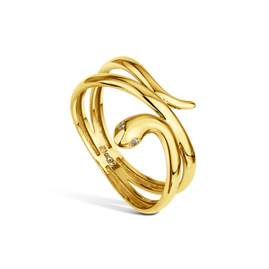 Золотое кольцо «Искушение» с фианитами