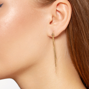 Золотые серьги-пусеты