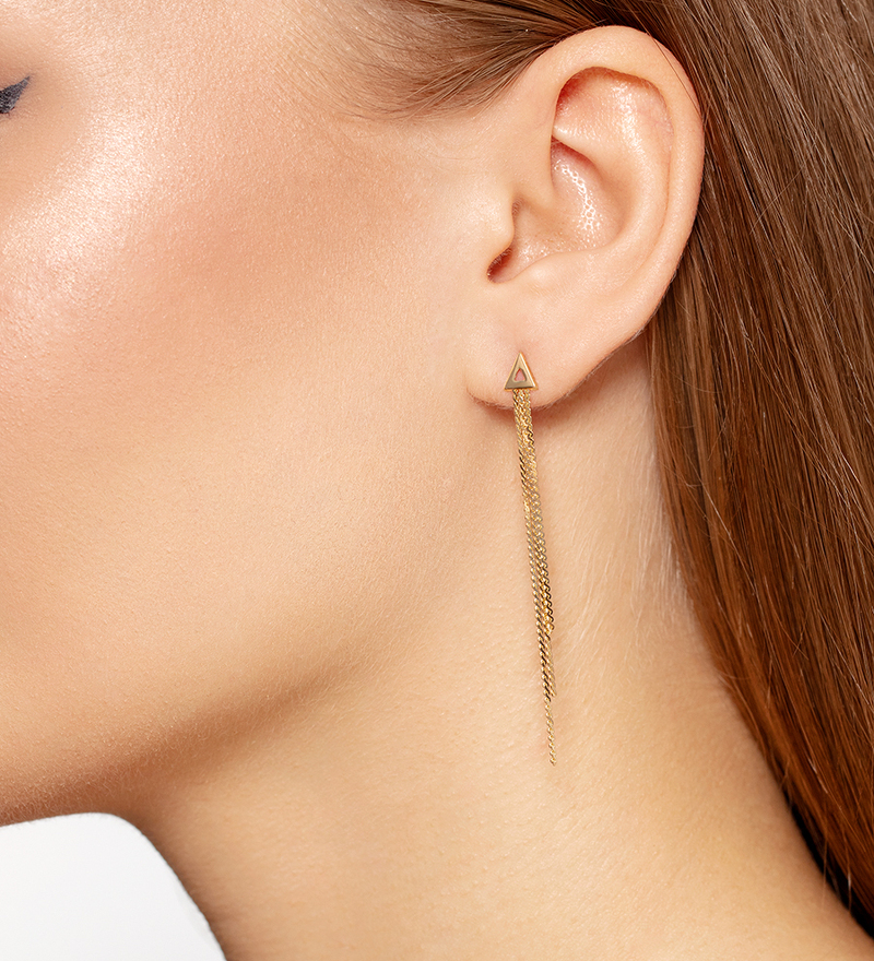 Золотые серьги-пусеты