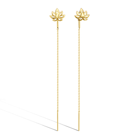 Золотые серьги «Линии света»