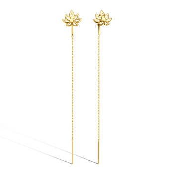 Золотые серьги «Линии света»