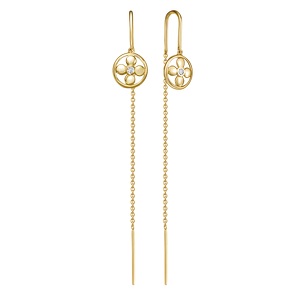 Золотые серьги с фианитом