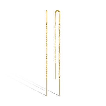 Золотые серьги «Линии света»