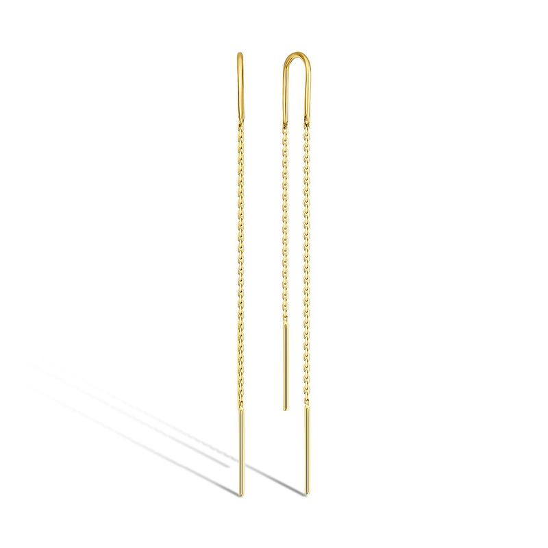 Золотые серьги-продевки «б/к»