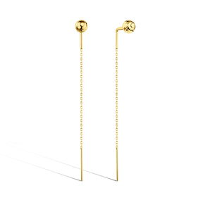 Золотые серьги «Линии света»