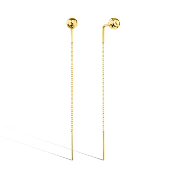 Золотые серьги «Линии света»