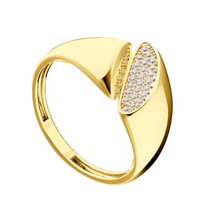 Золотое кольцо с фианитами