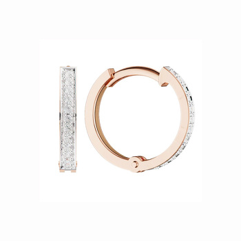 Золотые серьги-конго с фианитами и фианитами