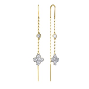 Золотые серьги с фианитами