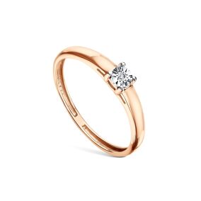 Золотое кольцо с бриллиантом