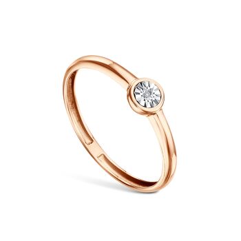 Золотое кольцо с бриллиантом