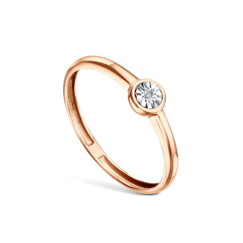 Золотое кольцо с бриллиантом