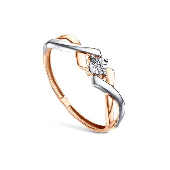 Золотое кольцо с бриллиантом