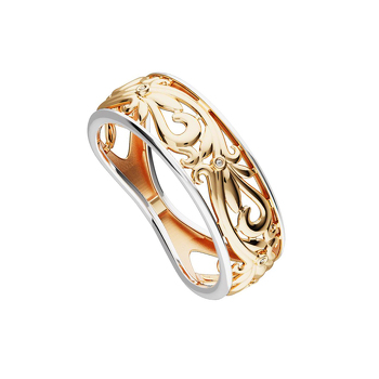 Золотое кольцо с бриллиантами