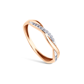 Золотое кольцо с фианитами