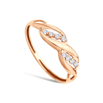 Золотое кольцо с фианитами