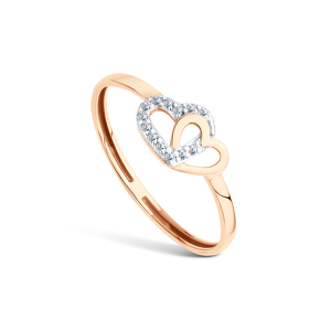 Золотое кольцо с фианитами