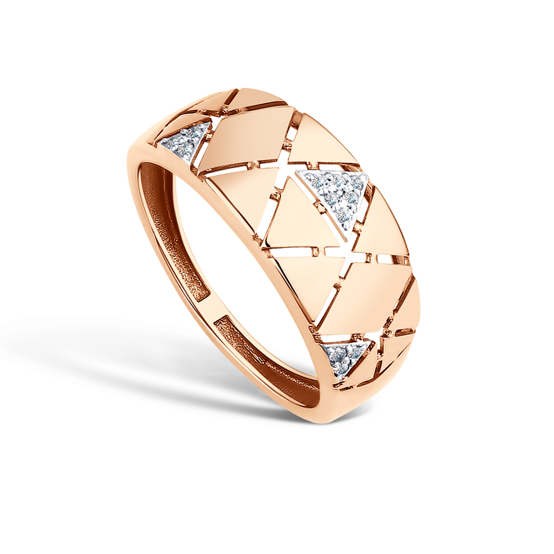 Золотое кольцо с бриллиантами