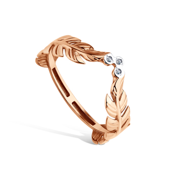 Золотое кольцо с бриллиантами