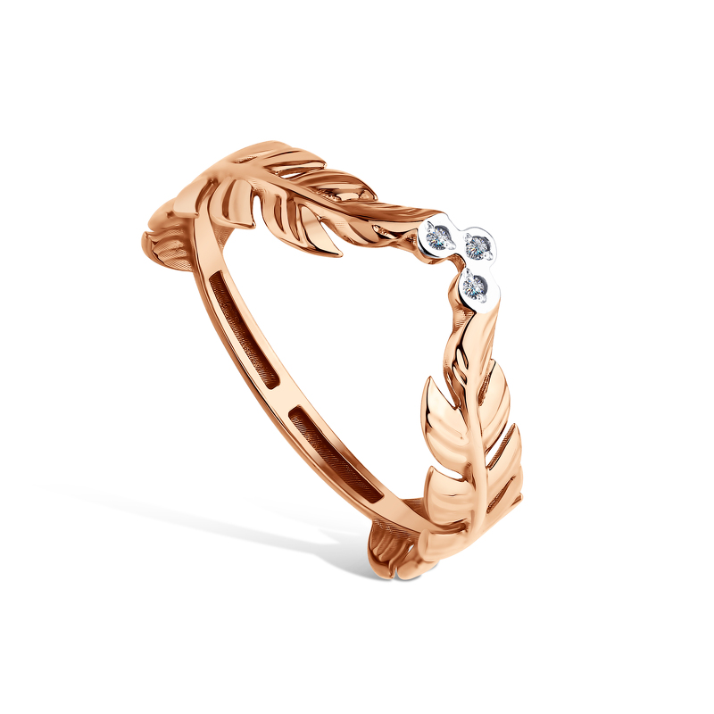 Золотое кольцо с бриллиантами